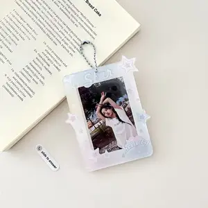 Fotoğraf ekleme ile Photocard tutucu anahtarlık fotoğraf çerçevesi anahtarlık