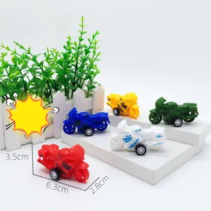 2024 New Wholesale Plastic Small Mini Kids Motorcycle Model Toy Car Diecast Pull Back Inertia Cars