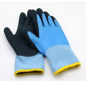 Gants de travail de haute qualité, doublés de fourrure chaude d'hiver, en tissu éponge acrylique thermique, style jacquard, protection contre le froid, confortables - Product Image 6