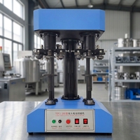 Machine de scellage thermique électrique semi-automatique à double tête pour verre, métal, plastique et canettes de boissons