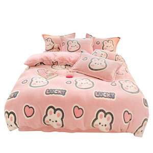 Cetak digital cerpelai beludru susu flanel berbulu lembut sentuhan tempat tidur selimut penutup selimut - Product Image 1