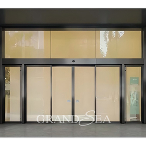 Cửa trượt tự động thương mại tùy chỉnh, kính cường lực kép, khung nhôm, nội thất, không tiếng ồn, hiện đại - Product Image 3