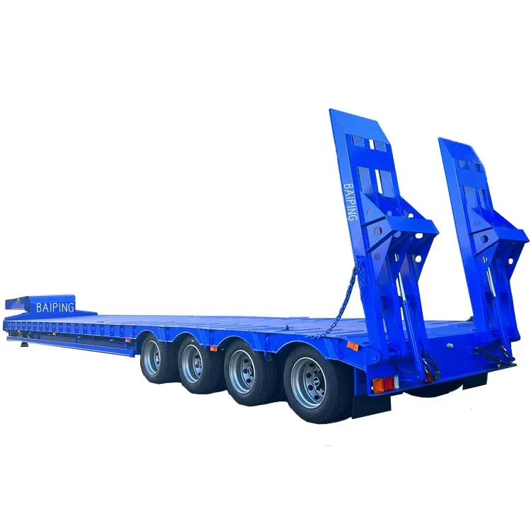 農業用クローラートラクター輸送用の新しい50トン低床トラックトレーラー