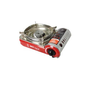 Fornello a <span class=keywords><strong>Gas</strong></span> Portatile Leggero Multifunzione in Metallo per Campeggio all'Aperto Design Semplice Fornello da Cucina a Butano per Escursionismo Manuale - Product Image 1