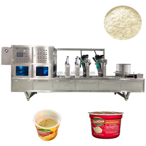 Yijianuo Mashed Potato Cup Filling And Sealing Machine Automatic Fast Food Tray Sealer Plastic Box Sealing Machine