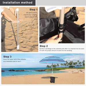 Лидер продаж, высококачественные пляжные зонтики с принтом логотипа на заказ, пляжные зонтики 7.5Ft - Product Image 5