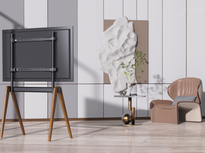 <strong>Easel</strong> Style Steel Wood Floor <strong>TV</strong> Mount <strong>Stand</strong> for LCD Flat Panel Monitor 75" Max Studio Exhibition Display Support Rack - Product Image 6