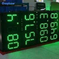 Affichage LED à 7 segments de 6 pouces à chiffre unique, couleur rouge, pour panneau de prix LED de station-service