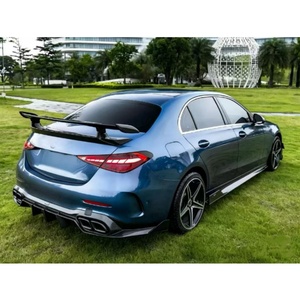 Kit Carrozzeria in Fibra di Carbonio Secca per Mercedes-Benz Classe <span class=keywords><strong>C</strong></span> W206 - Aggiornamenti W206 Stile <span class=keywords><strong>CT</strong></span>: Labbro Anteriore, Diffusore Cofano, Spoiler, Minigonne Laterali - Product Image 5