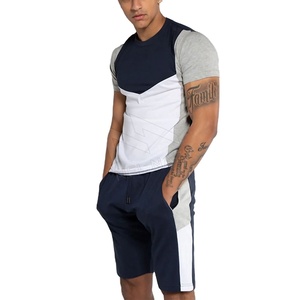 Conjunto de Shorts para Hombre, Cómodo, para Verano, Hecho en Fábrica, Tela de Satén de Algodón/Poliéster, Secado Rápido, Transpirable, Conjunto Deportivo de Dos Piezas - Product Image 1