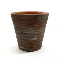 Pot à bougie en terre cuite naturelle, pot à bougie large en céramique écologique, pot en argile personnalisé avec logo