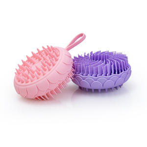 Venta al por mayor de cepillos de baño konjac personalizados, depuradores de silicona ovalados, exfoliante, baño de bebé, cepillo de limpieza <span class=keywords><strong>facial</strong></span>, aplicación corporal - Product Image 1