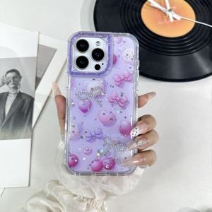 Nouvelle arrivée : <span class=keywords><strong>Coque</strong></span> de téléphone <span class=keywords><strong>incassable</strong></span> 3-en-1 avec motif imprimé en résine époxy et nœud papillon orné de diamants pour SPARK 50 4G, CAMON 50 4G, SPARK GO 3 - Product Image 4