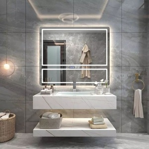 CBMmart doppio lavandino a parete <span class=keywords><strong>bagno</strong></span> moderno galleggiante lavabo lavabo <span class=keywords><strong>in</strong></span> pietra sinterizzata <span class=keywords><strong>in</strong></span> marmo bianco lavandino <span class=keywords><strong>bagno</strong></span> - Product Image 6