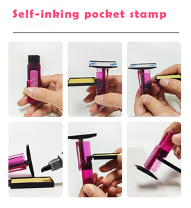 Vendita calda timbro tascabile auto-inchiostrazione firma pratico medico <span class=keywords><strong>in</strong></span> gomma timbri da taschino personalizzati - Product Image 3