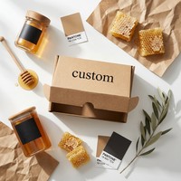 Boîte d'expédition en carton ondulé kraft avec logo imprimé personnalisé pour l'emballage du miel