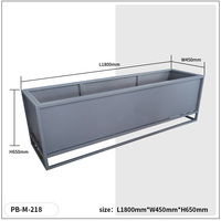 Jardinière sur pied en métal thermolaqué, grande taille, personnalisable, minimaliste, simple, écologique et durable, pour la maison, le jardin, l'hôtel et le commerce