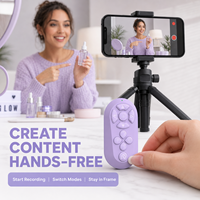 Télécommande sans fil OEM pour selfie, déclencheur, zoom, vidéo courte TikTok, 10 boutons, rechargeable par USB, compatible iOS et Android