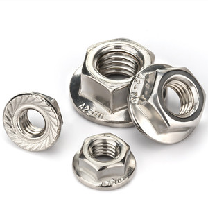 Prix d'usine en gros Écrous à bride hexagonale dentelée en acier inoxydable 304 à filetage gauche, tailles M4 M6 M12 - Product Image 4