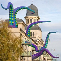 Décorations de soirées gonflables en forme de monstre des marais, pieuvre, pieds de gelée, pour fenêtre sur toit, festival, fête