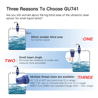 GUT741 Industrial Non Contact 4-20ma Modbus Rs485 Liquid diesel Oil Water Fuel tank Ultrasonic Level Sensor