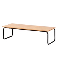Table basse longue de style coréen, simple et basse, avec pieds en métal, design moderne, montage facile
