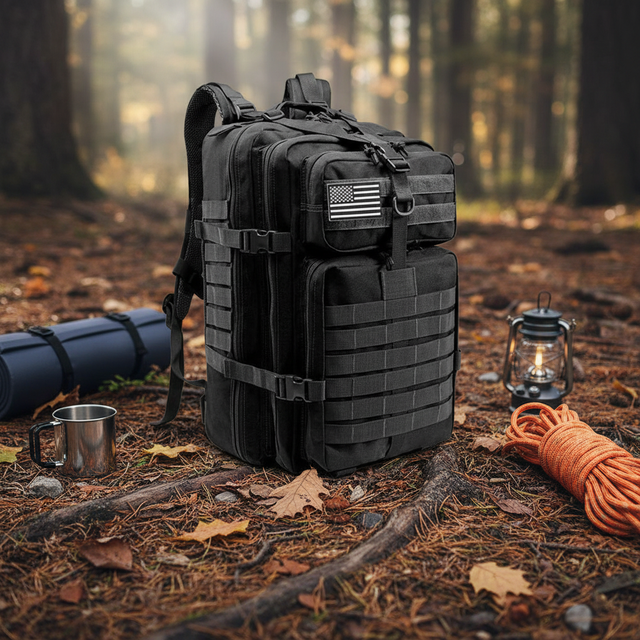 AYPPRO Tactical Molle Backpack Professional Custom Logo OEM 50pcs Modular Utility Bag with Detachable Pouch Heavy Duty Rucksack