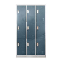 Armoire métallique à 9 portes, directement de l'usine, avec compartiments verrouillables individuellement