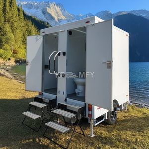 Environmental Eco-Friendly Durable Galvanized Steel <b>Portable</b> <b>Toilet</b> Trailer for Wedding Apartment & Office Building Use - Product Image 4