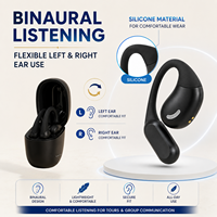 Système de guide touristique sans fil professionnel 2,4 GHz, portée de 250 m avec récepteur binaural pour les visites de musées, d'usines et de formations
