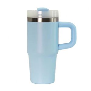 <b>Kids</b> 14oz Stainless Steel Vacuum Travel Mug with Straw Lid Easy Grip Handle Beverage Cup - Product Image 3