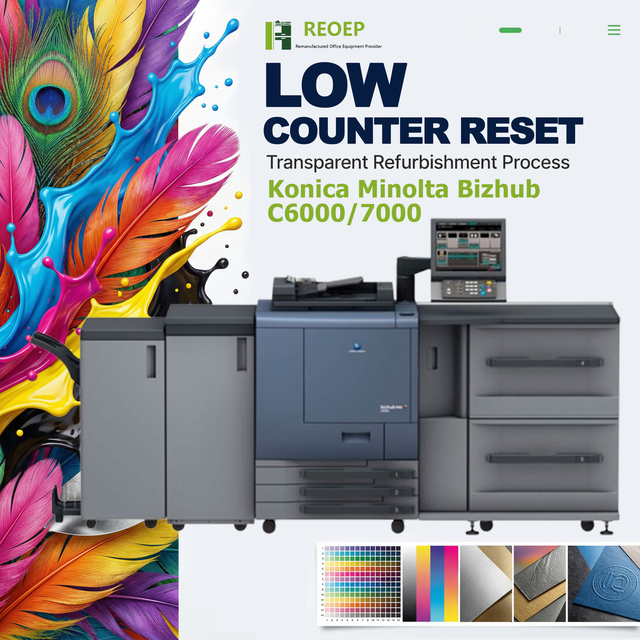 REOEP Konica minolta Bizhub C6000 Multifunction Printer Refurbished Printer for Konica Minolta Press C6000/C7000