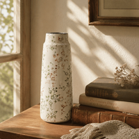 Ensemble de vases en céramique rustiques Wabi-sabi ARM LVG, peints à la main, vases hauts et élancés pour fleurs sauvages, décoration d'intérieur, centre de table, récipients floraux