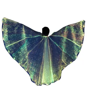 Schmetterling Kostüm Fee Smart Leuchten Regenbogen Bauchtanz Isis LED Fiber Optic Angel Wings