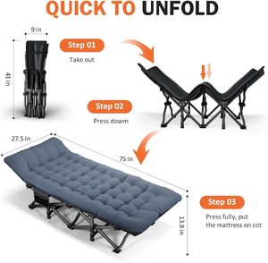 Brandina da Campeggio Ultraleggera OEM, Letto Portatile Pieghevole per Esterni per Adulti, Capacità di Carico Resistente 180KG - Product Image 2
