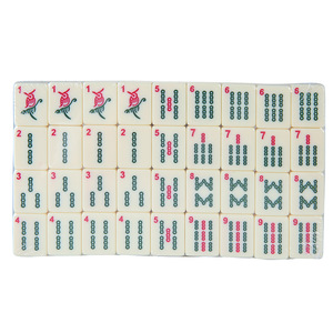 Factory Direct 26mm <b>Mini</b> Number Travel Mahjong Set with 144Pcs Tiles and Drawstring Bag for Gamblers <b>Table</b> Use - Product Image 3