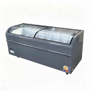 Vitrine réfrigérée commerciale de 1,8 m, style européen, <span class=keywords><strong>gris</strong></span>, 2 portes, en acier coloré, à refroidissement direct, pour charcuterie - Product Image 3