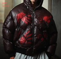 Veste à capuche matelassée vintage à changement de couleur, logo personnalisé, thermochromique, veste en duvet à changement de couleur