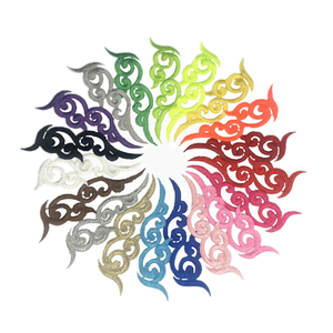 Tessuto in PVC colorato in poliestere ricamato con toppe di pizzo per cucire vestiti per spalle al collo abito Deconation CD52 - Product Image 1