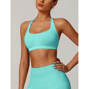 Women Seamless Halter Sports Bra <b>Padded</b> Removable Cups Yoga Workout Gym <b>Running</b> Crop Top - Product Image 3