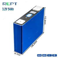 Sel Baterai LFP REPT CB29148112EA 3.2V 54Ah, Daya Tampak 6C, Grade EV, Grade A, Baru, Sel Prismatik Berdaya Tinggi