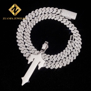 Joyería Zuanfa, Collar con Colgante de Espada de Plata de Ley 925 con Incrustaciones de Moissanita, Joyería Hip Hop, Regalo para Hombre - Product Image 2
