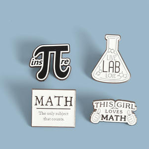 Pin de Esmalte de Matemáticas y Química, Broche de Aleación de la Serie de Matemáticas, Insignia de Pintura con Forma de Vaso de Laboratorio Experimental - Product Image 3