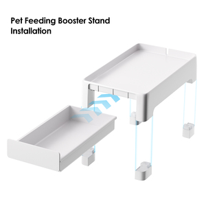 Plástico Multi-funcional Destacável Levantado Cat <span class=keywords><strong>Dog</strong></span> <span class=keywords><strong>Bowl</strong></span> <span class=keywords><strong>Stand</strong></span> com Armazenamento Adequado para Pet <span class=keywords><strong>Bowl</strong></span> Feeder - Product Image 6