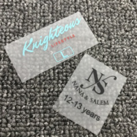 Logo imprimé de haute qualité Transferts de chaleur Étiquettes de taille de vêtement en silicone durables et lavables pour vêtements EXW