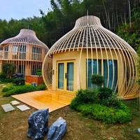 Grande maison en arbre artificiel de sérénité en forme de cage à oiseaux monocouche de luxe préfabriquée personnalisée pour hôtels Maisons préfabriquées
