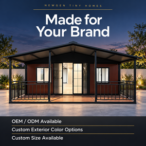 บ้านสำเร็จรูปแบบโมดูลาร์พับได้สองปีก บ้านขนาดเล็กทันสมัยพร้อมระเบียง - Product Image 1