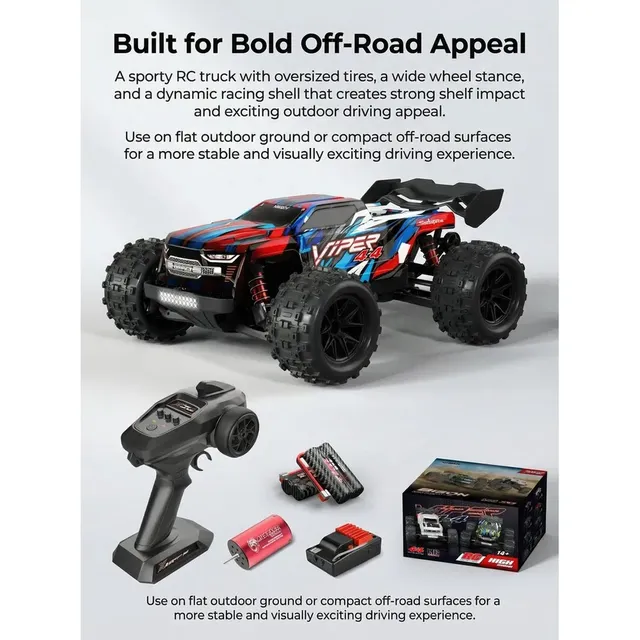 Gift 1/8 Scale 4WD Brushless RC Monster Truck Ready to Run High Speed Off Road Racing Car with Durable Shockproof Design