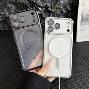 Funda Magnética Translúcida Mate de Alta Calidad para iPhone 17 15 16 Pro Max 17 Air con Película Protectora de Lente de Vidrio HD y Cubierta Suave - Product Image 3