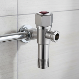 Robinet d'arrêt d'<span class=keywords><strong>angle</strong></span> moderne en laiton NES-KANE NES-1352 pour eau chaude et froide, avec diviseur de jet de <span class=keywords><strong>douche</strong></span> mural, accessoire de robinetterie de salle de bain facile à installer - Product Image 5